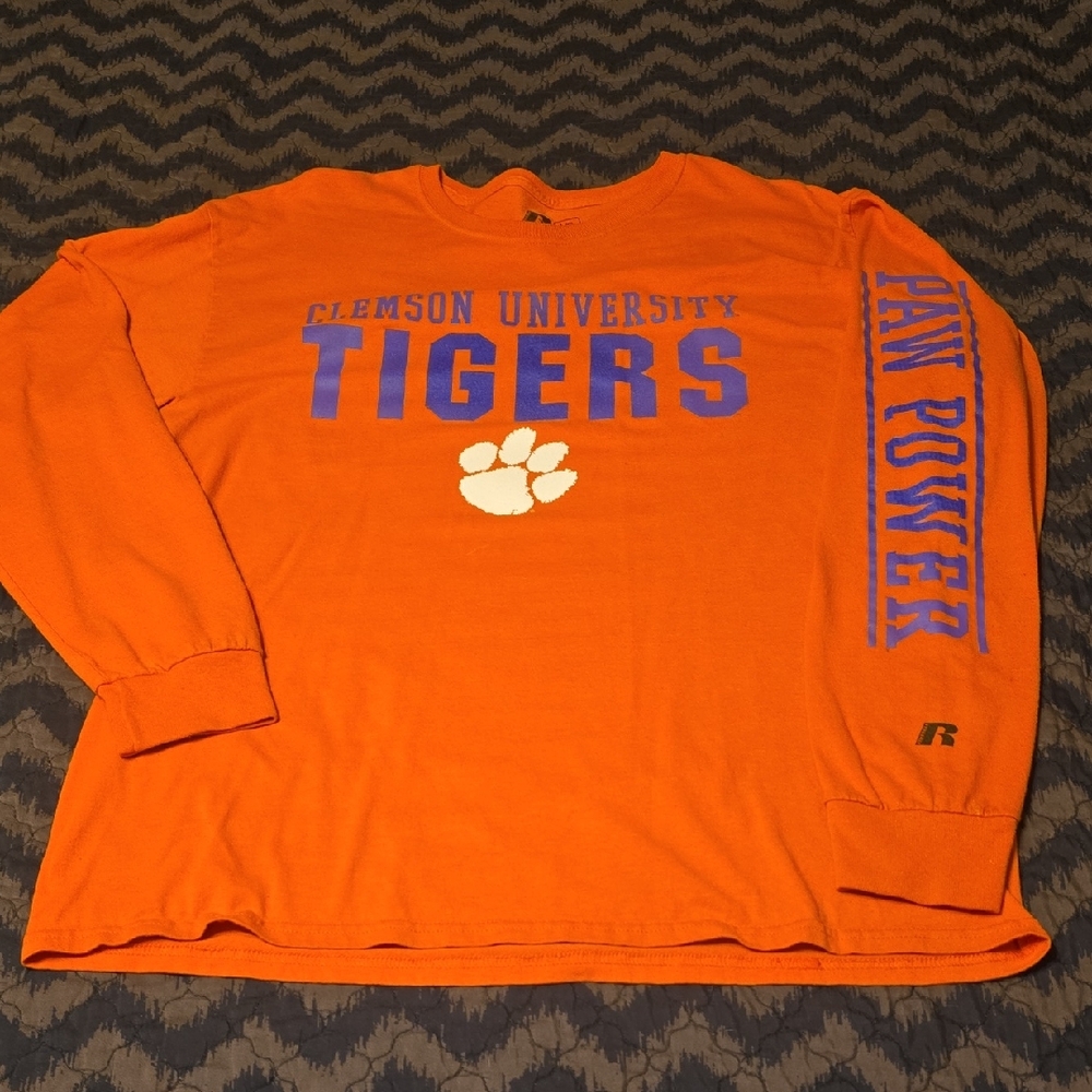 Russell Athletic Orange Clemson Tigers Long Sleeve Shirt